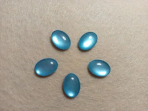 Akrylový kabošon 14 x 10 mm modrý - 2 ks
