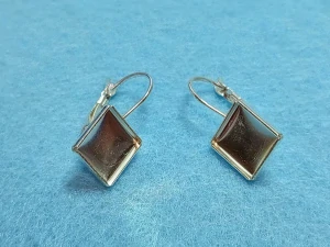  Naušnicové zapínání s lůžkem 20 x 12 mm - 2 ks