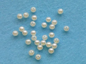 Perličky 6 mm - přírodní