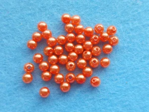 Perličky 6 mm - oranžová