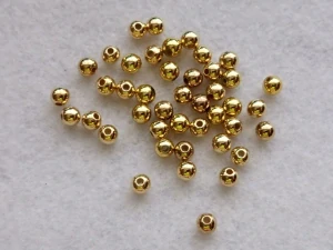 Perličky 6 mm - stř. zlatý pokov