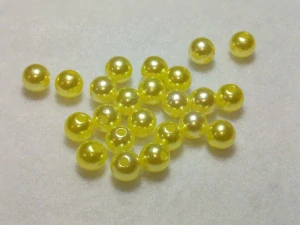 Perličky 8 mm - sv. žlutá