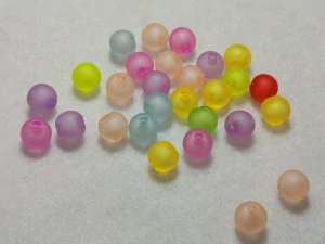 Perličky 8 mm - MIX, mat, bílý průtah