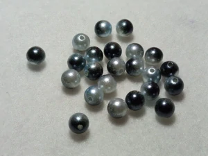 Perličky 8 mm - šedostříbrná