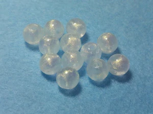 Perličky 10 mm - bílá, frost