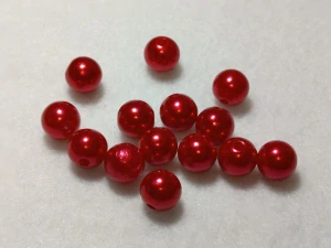 Perličky 10 mm - červená