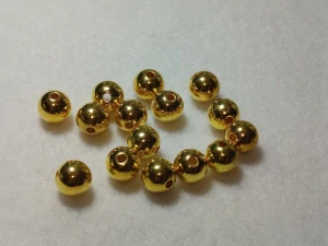 Perličky 10 mm - stř. zlatý pokov
