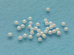 Perličky 5 mm - bílá, mat