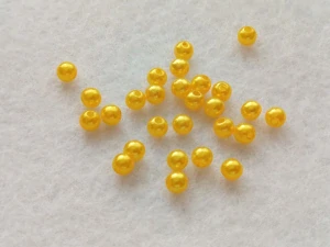Perličky 5 mm - tm. žlutá