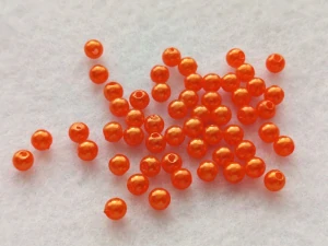 Perličky 5 mm - ostrá oranžová