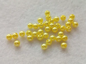 Perličky 5 mm - sv. žlutá