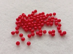 Perličky 4 mm - červená
