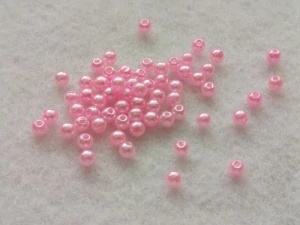 Perličky 4 mm - stř. růžová