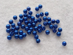 Perličky 4 mm - tm. modrá