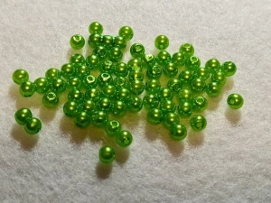 Perličky 4 mm - sv. zelená