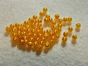 Perličky 4 mm - tm. žlutá