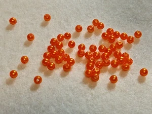 Perličky 4 mm - ostrá oranžová