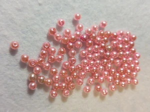 Perličky 4 mm - stř. růžová