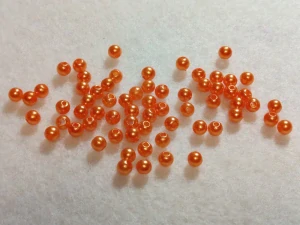 Perličky 4 mm - stř. oranžová