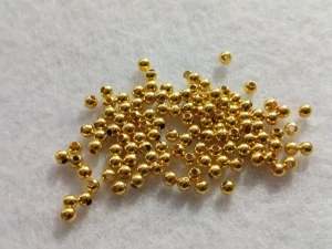 Perličky 3 mm - stř. zlatý pokov