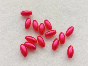 Olivka 12 x 6 mm - ostrá růžová