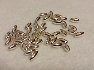 Rýže 8 x 4 mm - stříbrný pokov