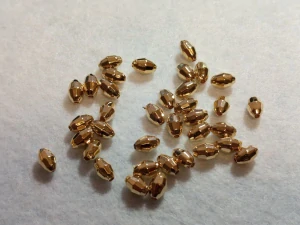 Broušené olivky 6 x 4 mm - zlatý pokov