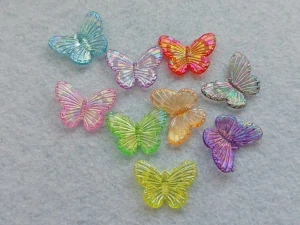 Motýl 27 x 22 mm - barevný MIX s AB úpravou